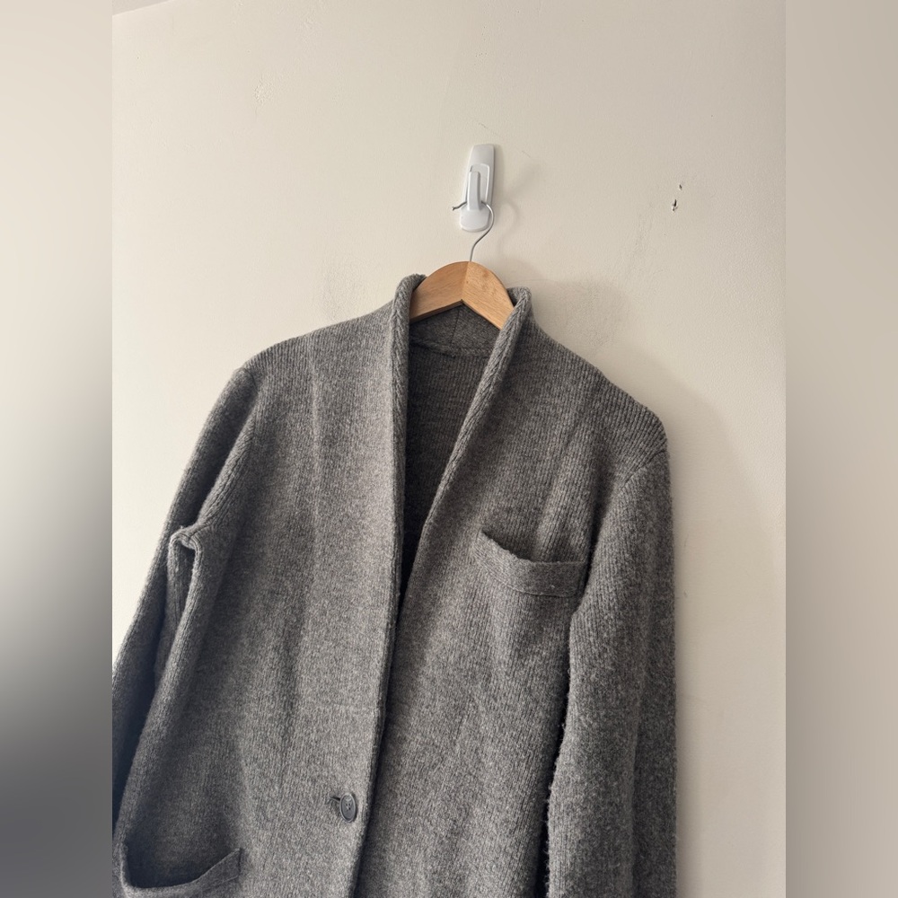 J.Crew Cocoon Sweater Blazer BA551 in Graphite Gray, Merino Wool Alpaca Blend - Picture 4 of 12